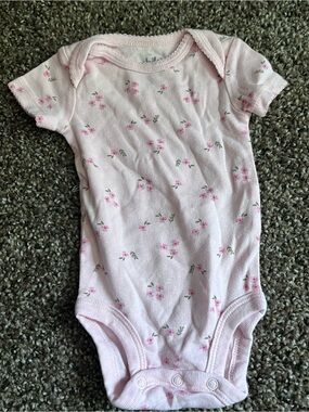 Carter's Pink Floral Short-Sleeve Bodysuit